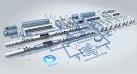 Schema einer selbstlernenden Fabrik für Silizium-Solarzellen. Grafik: centrotherm AG / Bearbeitung ZSW