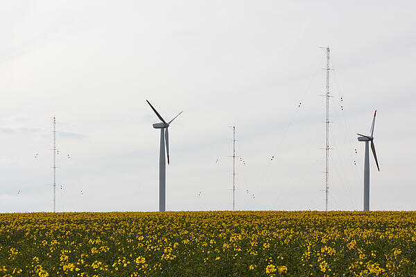 ZSW wind energy research test site near Stoetten