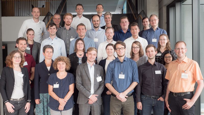 Researchers of funding program „Saubere Luft“ (clean air) meeting at ZSW (photo: ZSW)